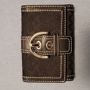 Coach signature collection wallet in black